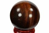 Polished Red Tiger's Eye Sphere - South Africa #116078-1